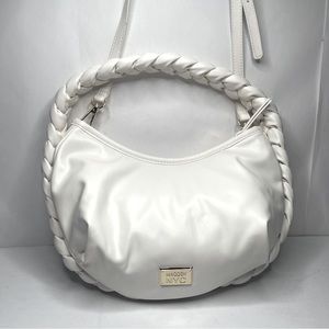MADDEN NYC Braided White  Adjustable Crossbody Bag